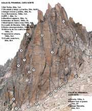Aguja el Piramidal Cara norte
